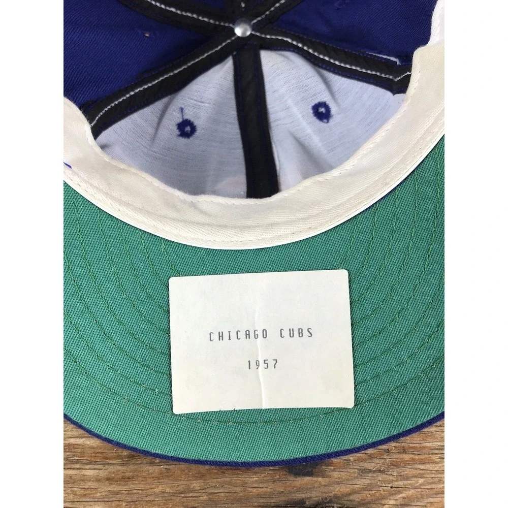 Vintage Chicago Cubs Hat 1957 Repro American Needle Made in USA 7 1/2 Blue